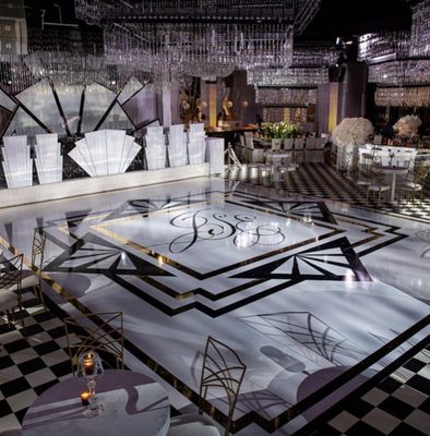 Black and White Dance Floor Themed Party