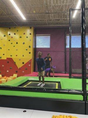 Trampoline and foam pits