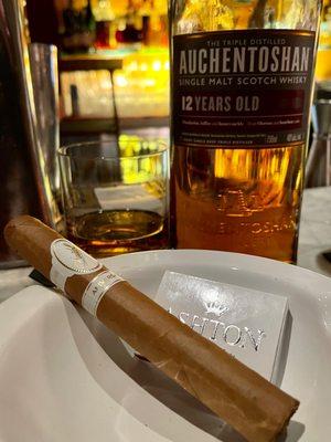 Found my cigar bar. Wow. Davidoffs and Auchentoshan. #ftw