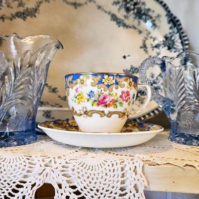 Wonderful vintage dishes, glassware, and teacups are always freshly stocked.