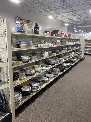 Organized shelving, great selection