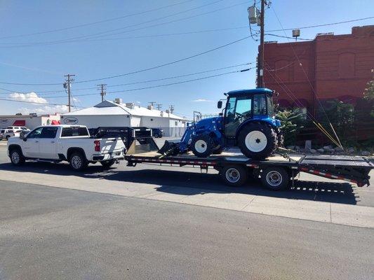 LS Tractor hauled by an Iron Bull Trailer! Great combination of durability and versatility.