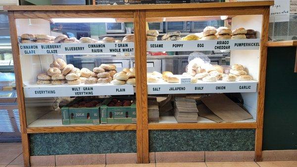 Bagel case. Lots of flavors!