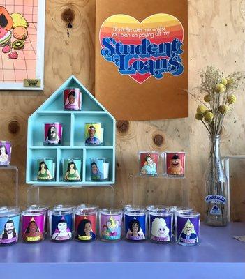 Some cool little icon candles and poster