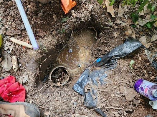 You can see that they dug immediately adjacent to the irrigation box.  It would have been impossible not to notice the box.