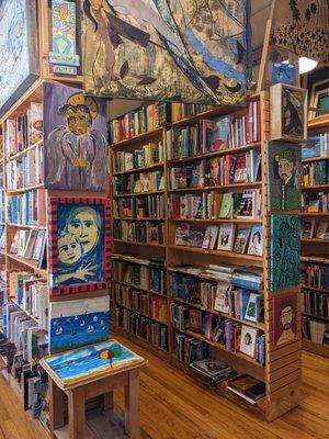 Books and paintings at Winder Binder