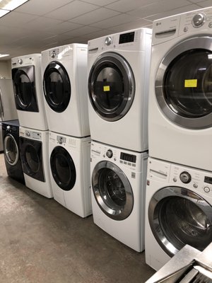 Front load washers and dryers you can stack them or place them side by side