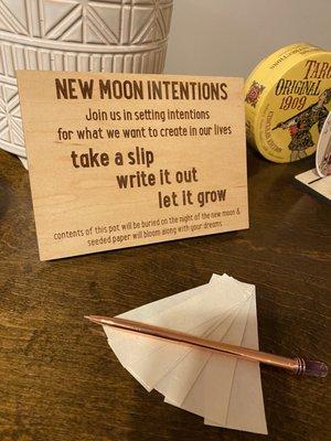 New Moon Intentions. Add yours.