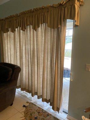 See shrunk curtains