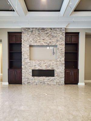 Fire place - Split face stone !