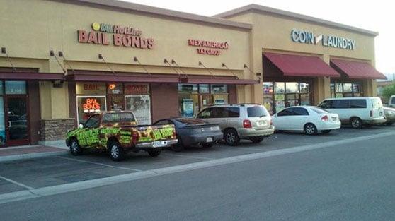 Indio bail bonds office side exterior view.