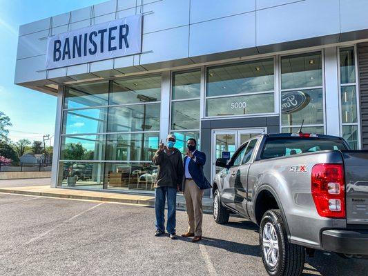 Cheers to the 1st customer of the NEW Banister Ford of Marlow Heights!