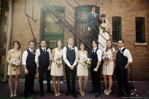 Ivy Room Bridal Party Stops for a photo