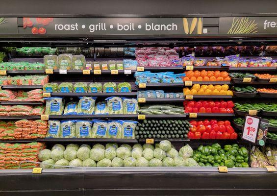 Vegetables on display.