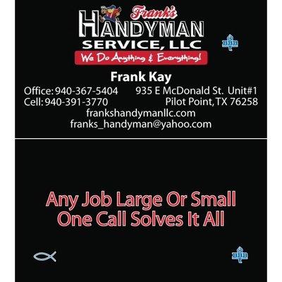 Frank's Handyman Service, LLC.