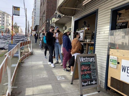 The line outside at 10, it might look small, but we need to understand that there are only 2 people who work there.