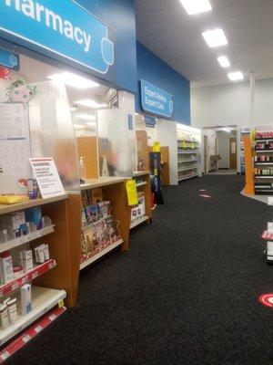 Empty pharmacy area.