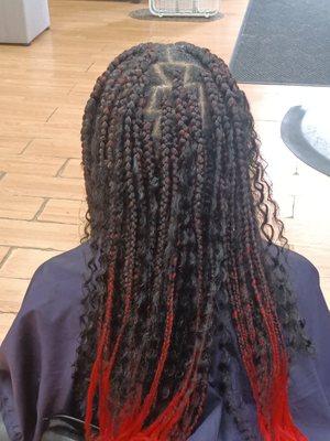 Boho box braids