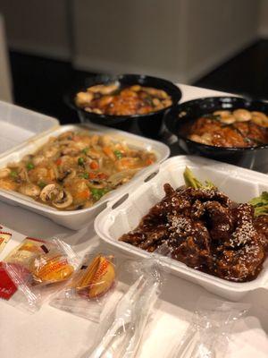 Delicious takeout dinner from Hao Hao Vietnamese and Chinese restaurant