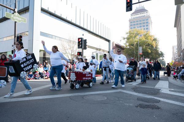 The Kepler Express made it's way in the Downtown Fresno 94th Annual Christmas Parade.