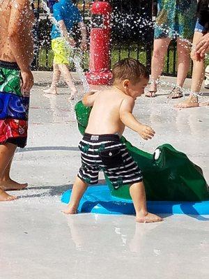 It doesn't get any better than this on a hot Florida day.  Wonderful splash park and playground!