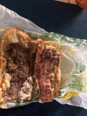 My ugly steak sandwich with no toppings