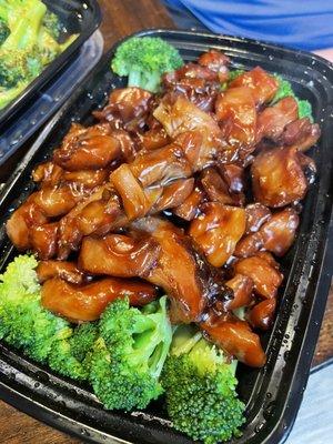 bourbon chicken.