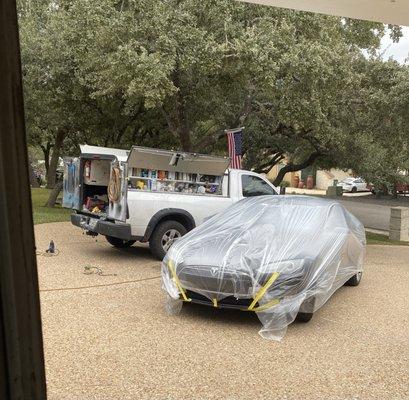 Plastic Wrap to Protect Our Precious Car !