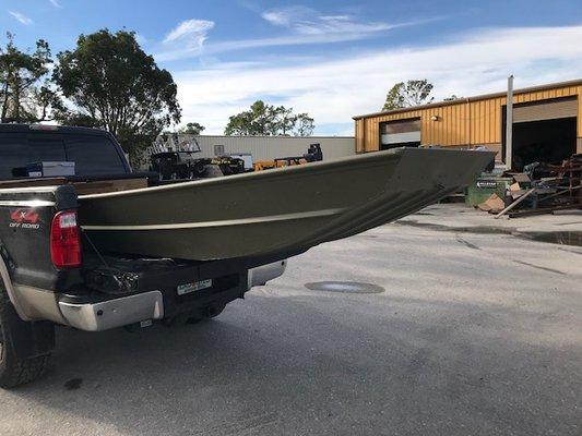 Lund Jon Boats fit in the back of your pickup