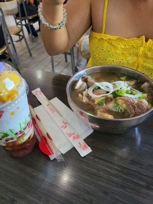 Oxtail Pho and Bambu Halo Halo