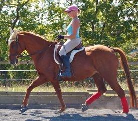 Riding in one of the arenas