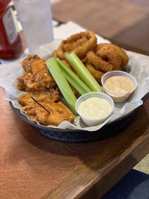 Buffalo Wings, the original! With onion rings