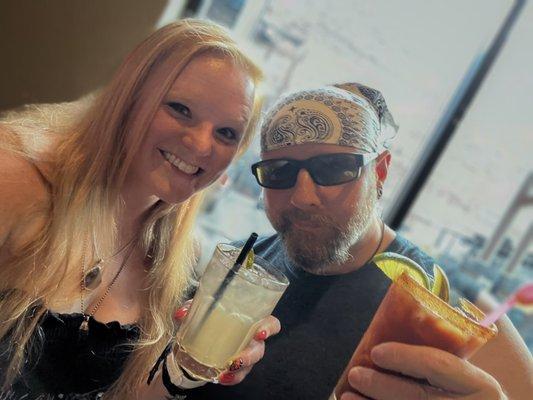 Us with our awesome drinks!