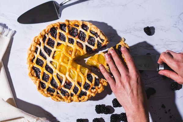 Marionberry Lemon pie