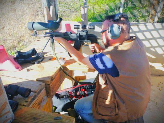 Shooting my PSA GF3 AK47 with a 4x Norinco optic.  I love doing spotting for others on the range, I meet wonderful people doing that.