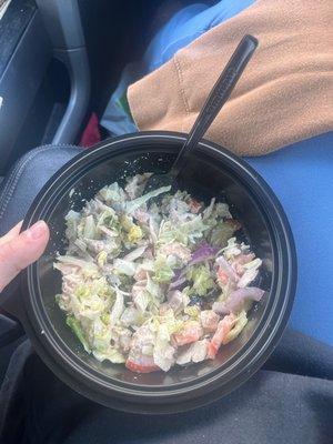 Kinda wish the salad was half off since they only filled the bowl half way