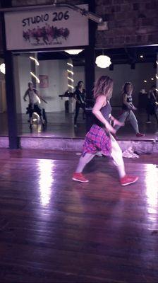 Nicole in action teaching Urban Dance Fit!