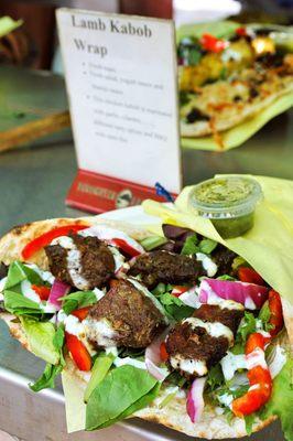 Afghan Delicious's Lamb Kabob Salad Wrap ($13).