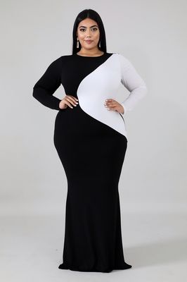 Sexy plus size maxi dress