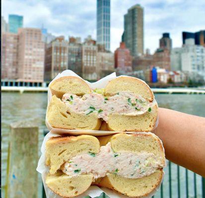 Scallion. Lox, Cream Cheese