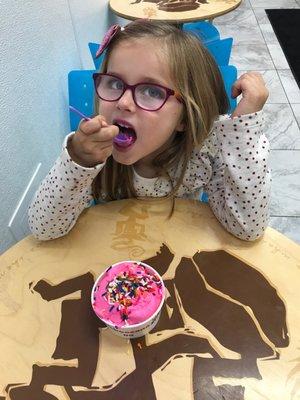 Cutest girl ever eating ice cream!