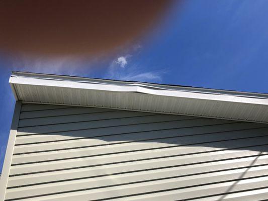 Damaged drip edge, facia, siding