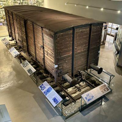 The most moving artifact in the museum. A boxcar used by the Nazis to transport Jews and other prisoners to the killing centers.