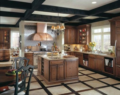 Beautiful Cardell Cabinetry in Coventry II Knotty Maple Wiley Brown