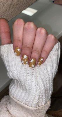 Gel manicure with design