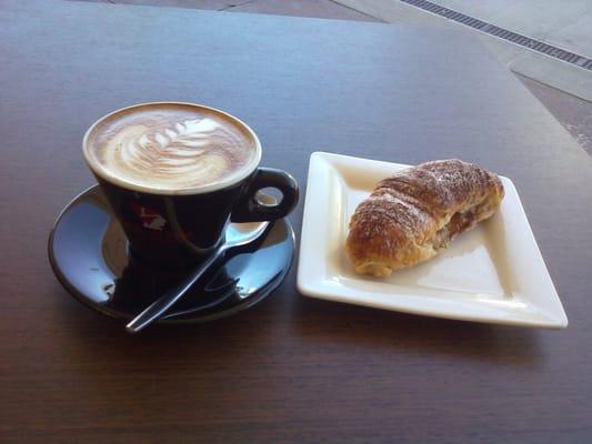 cappuccino and pastry