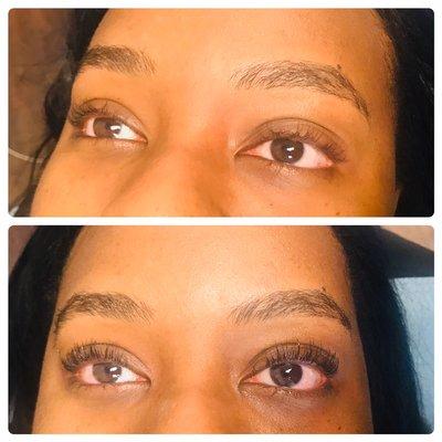 Lash lifts before and after by Mehreen