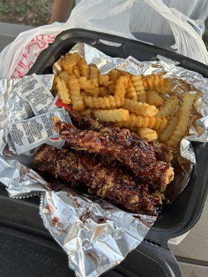 Cherry BBQ 4 pc tenders and fries