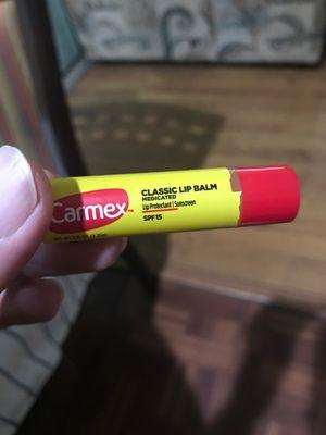 No bar code in this chapstick.  This is how I bought it.  The safety seal was there, but it could have been used