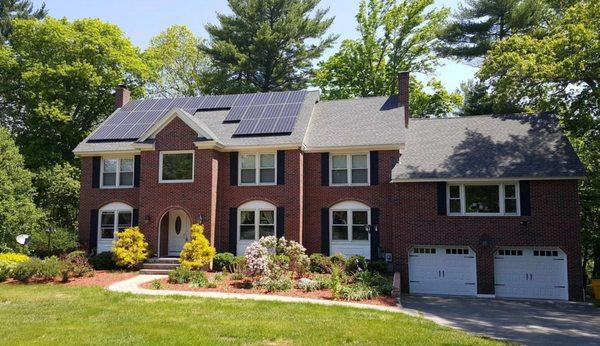 The solar system we installed in Chelmsford, MA!